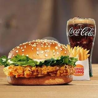 Promo Harga Burger King Hemat Chicken Burger Meal  - Burger King