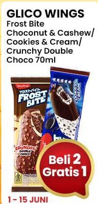 Promo Harga Glico Frostbite Choco Nut Cashew, Cookies Cream, Double Choco Nut 60 ml - Indomaret