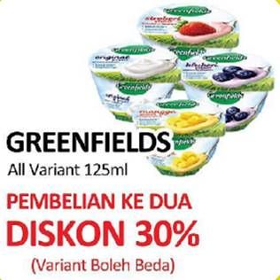 Promo Harga Greenfields Yogurt All Variants 125 gr - Indomaret