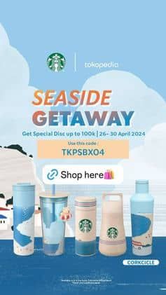 Promo Starbucks Get Special Disc up to 100K . Use this code: TKPSBX04 for Corckcicle
