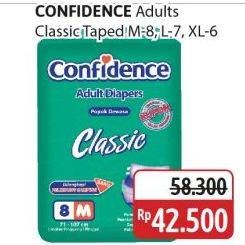 Promo Harga Confidence Adult Diapers Classic L7, XL6, M8 6 pcs - Alfamidi
