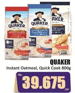 Promo Harga Quaker Oatmeal Instant, Quick Cooking 800 gr - Hari Hari