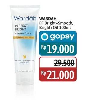 Promo Harga Wardah Perfect Bright Facial Foam Bright + Smoothing, Bright + Oil Control 100 ml - Alfamidi
