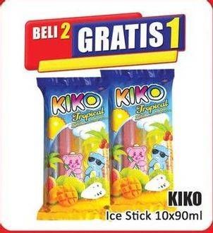 Promo Harga Kiko Ice Stick per 10 pcs 90 ml - Hari Hari