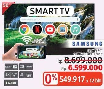 Promo Harga SAMSUNG UA50RU7100 | Smart TV UHD 50"  - LotteMart