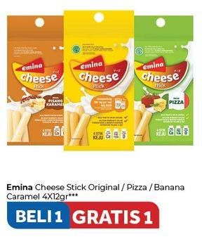 Promo Harga EMINA Cheese Stick Original, Pizza, Pisang Karamel 4 pcs - Carrefour