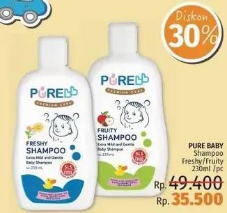 Promo Harga PURE BABY Baby Shampoo Freshy, Fruity 230 ml - LotteMart