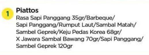 Promo Harga Piattos Snack Kentang Sapi Panggang, BBQ, Seaweed, Sambal Matah, Sambal Geprek, Keju Pedas Korea, Jawara Sambal Bawang 35 gr - TIP TOP