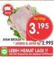 Promo Harga Ayam Broiler per 100 gr - Superindo