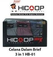 Promo Harga HICOOP Celana Dalam Pria Brief 3in1 HB-01  - Hari Hari