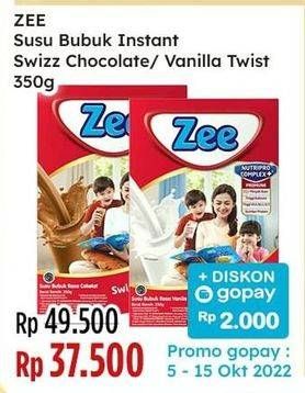 Promo Harga ZEE Kidz Susu Bubuk Swizz Chocolate, Vanilla Twist 350 gr - Indomaret