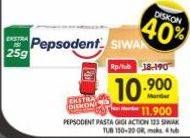 Promo Harga Pepsodent Pasta Gigi Action 123 Siwak 190 gr - Superindo