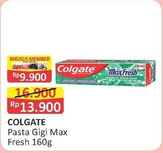 Promo Harga COLGATE Toothpaste Max Fresh 160 gr - Alfamart