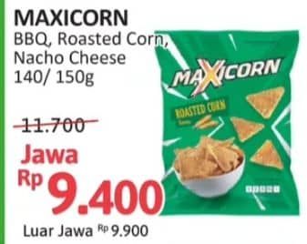 Promo Harga MAXICORN Snack Barbecue, Nacho Cheese, Roasted Corn 150 gr - Alfamidi