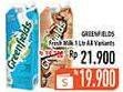 Promo Harga GREENFIELDS Fresh Milk All Variants 1000 ml - Hypermart