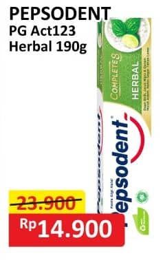 Promo Harga Pepsodent Pasta Gigi Action 123 Herbal 190 gr - Alfamart