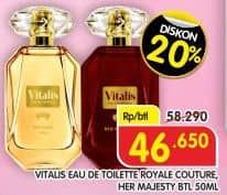 Promo Harga Vitalis Eau De Toilette Royale Couture, Her Majesty 50 ml - Superindo