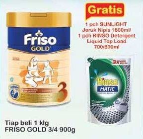 Promo Harga FRISO Gold 3/4 Susu Pertumbuhan 900 gr - Indomaret