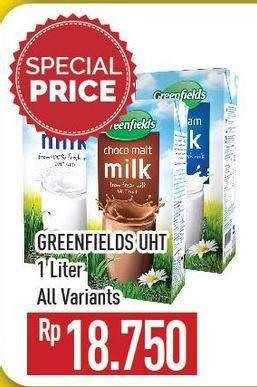 Promo Harga GREENFIELDS UHT All Variants 1000 ml - Hypermart