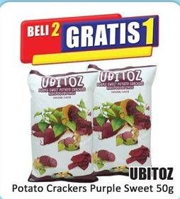 Promo Harga Ubitoz Potato Crackers Ubi Ungu 50 gr - Hari Hari