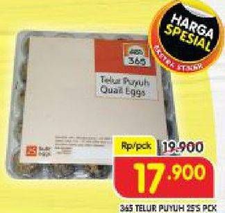 Promo Harga 365 Telur Puyuh 25 pcs - Superindo