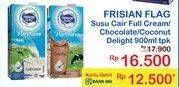 Promo Harga FRISIAN FLAG Susu UHT Purefarm Coconut Delight, Full Cream, Swiss Chocolate 900 ml - Indomaret