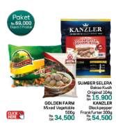 Promo Harga Sumber Selera Bakso Sapi + Kanzler Frankfurter + Golden Farm Mixed Vegetables   - LotteMart