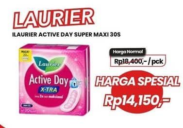 Promo Harga Laurier Active Day Super Maxi NonWing 30 pcs - Carrefour