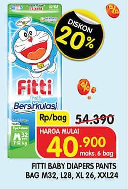 Promo Harga Fitti Pants M32, L28, XL26, XXL24 24 pcs - Superindo