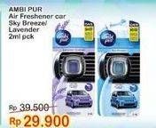 Promo Harga AMBIPUR Car Vent Clips Sky Breeze, Lavender Comfort 2 gr - Indomaret