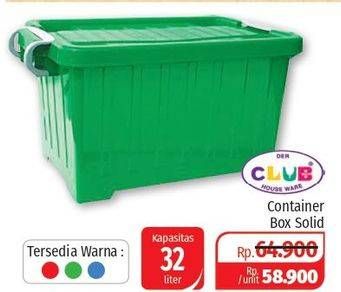Promo Harga CLUB Container Box Solid 32000 ml - Lotte Grosir