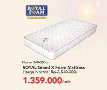 Promo Harga ROYAL FOAM Grand X Foam Mattress  - Carrefour