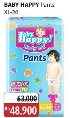 Promo Harga Baby Happy Body Fit Pants XL26 26 pcs - Alfamidi