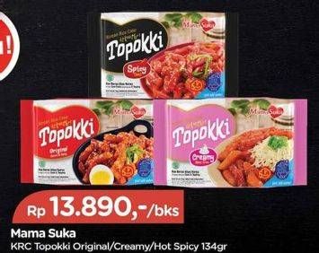 Promo Harga Mamasuka Topokki Instant Ready To Cook Creamy, Original, Spicy 134 gr - TIP TOP