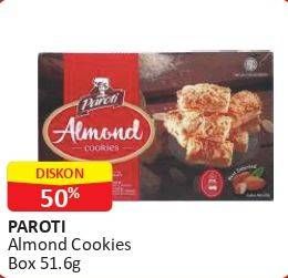 Promo Harga Paroti Almond Cookies Box 51 gr - Alfamart