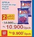 Promo Harga QTELA Chips Ubi Ungu Original per 2 pouch 45 gr - Indomaret