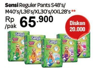 Promo Harga Sensi Regular Pants M40, L36, XL30, XXL28  - Carrefour