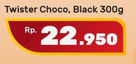 Promo Harga DELFI TWISTER Wafer Stick Choco, Black Vanila 300 gr - Yogya