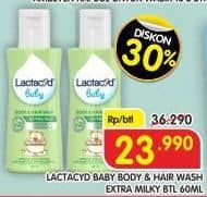 Promo Harga Lactacyd Baby Body & Hair Wash Extra Milky 60 ml - Superindo