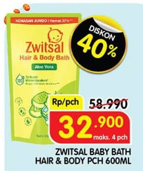 Promo Harga Zwitsal Natural Baby Bath 2 In 1 600 ml - Superindo