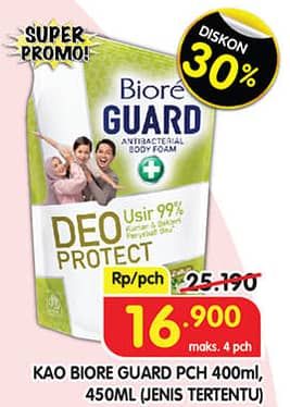 Promo Harga Biore Guard Body Foam 400 ml - Superindo