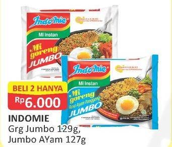 Promo Harga INDOMIE Mi Goreng Jumbo Ayam Panggang, Spesial per 2 pcs 129 gr - Alfamart