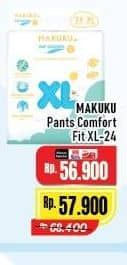 Promo Harga Makuku Comfort Fit Diapers Pants XL24 24 pcs - Alfamart