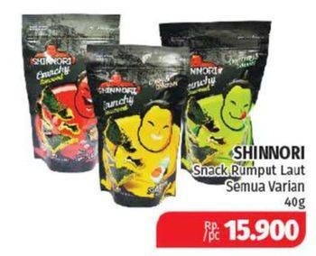 Promo Harga SHINNORI Crunchy Seaweed All Variants 40 gr - Lotte Grosir