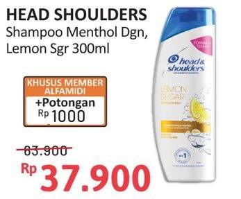 Promo Harga Head & Shoulders Shampoo Lemon Fresh, Cool Menthol 300 ml - Alfamidi