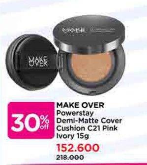 Promo Harga Make Over Powerstay Demi-Matte Cover Cushion C21 Pink Ivory 15 gr - Watsons