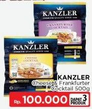 Promo Harga Kanzler Cocktail Cheese, Beef 500 gr - LotteMart