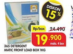 Promo Harga 365 Detergent Matic Front Load 1 kg - Superindo