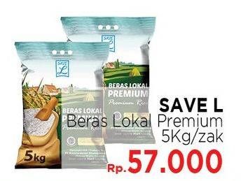 Promo Harga Save L Beras Lokal Premium 5 kg - LotteMart