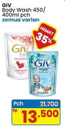 Promo Harga GIV Body Wash All Variants 400 ml - Indomaret